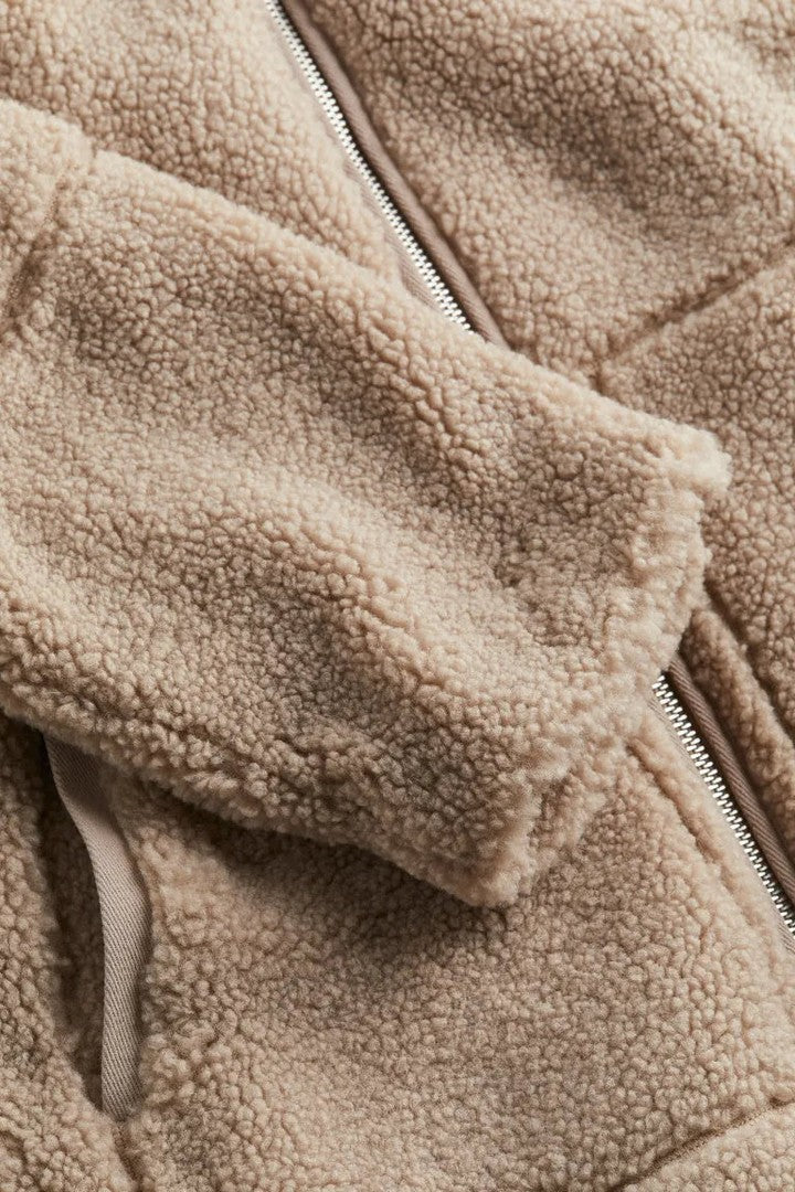 Women's teddy zip-up jacket - product photo 4