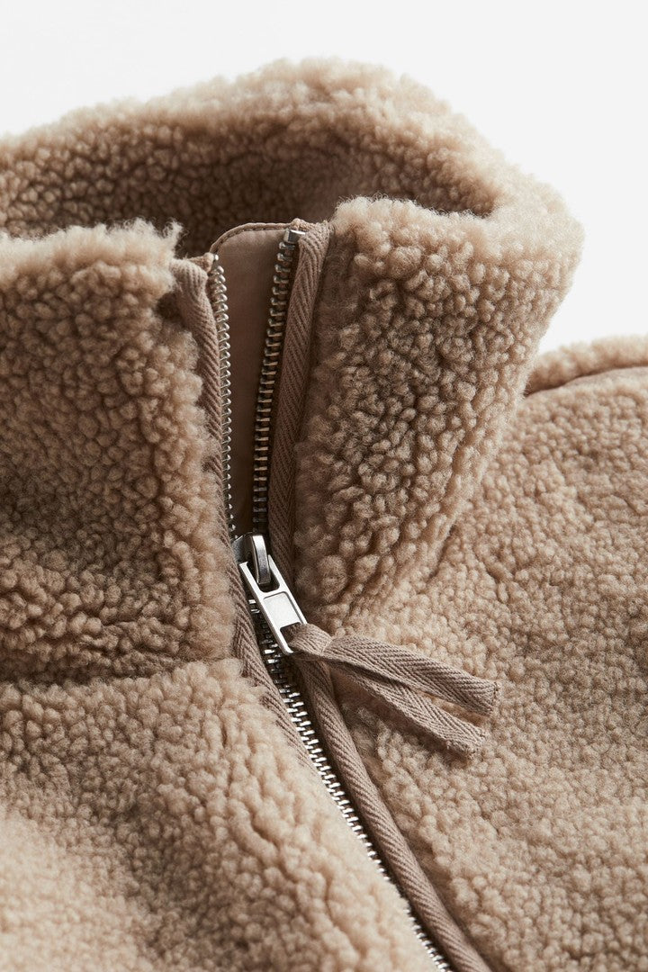 Women's teddy zip-up jacket - product photo 5