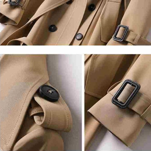Women's belted trench coat - product photo 3
