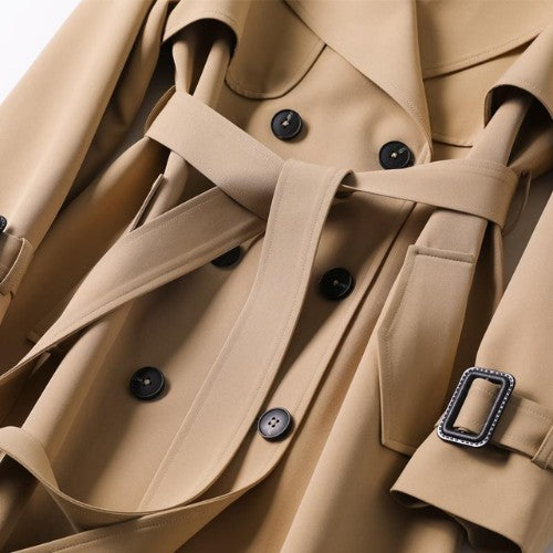 Women's belted trench coat - product photo 4