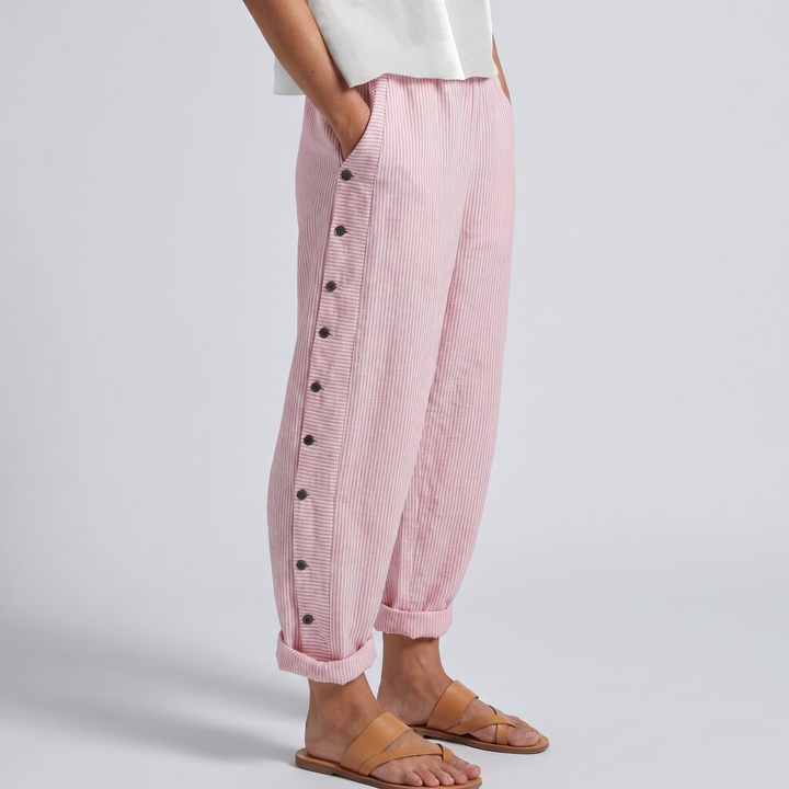 Daphne | Tailored Striped Panel Trousers For Women