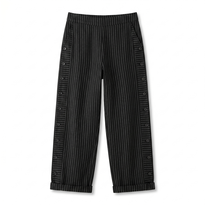 Daphne | Tailored Striped Panel Trousers For Women