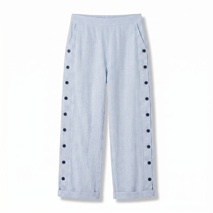 Daphne | Tailored Striped Panel Trousers For Women