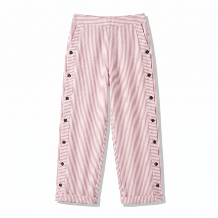 Daphne | Tailored Striped Panel Trousers For Women