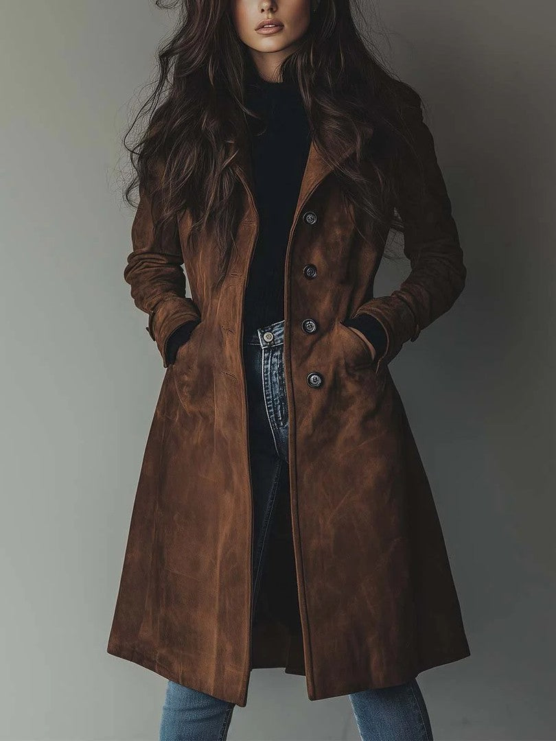 Women's vintage-cut trench coat - product photo 1