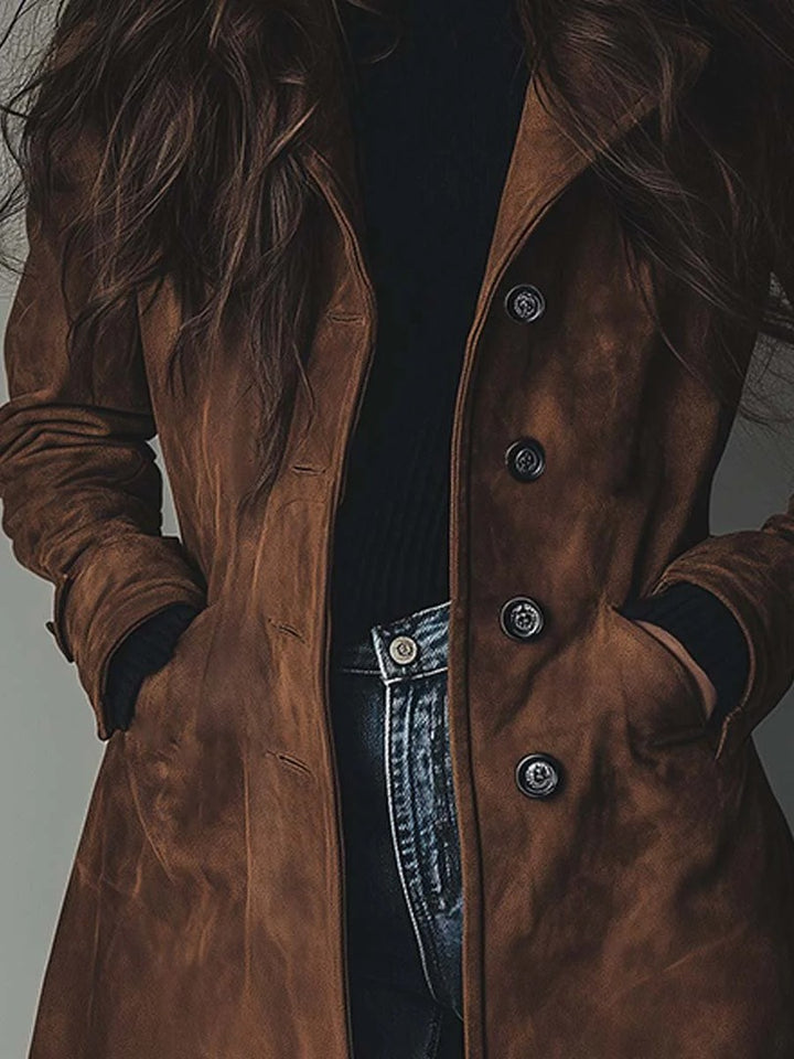 Women's vintage-cut trench coat - product photo 3