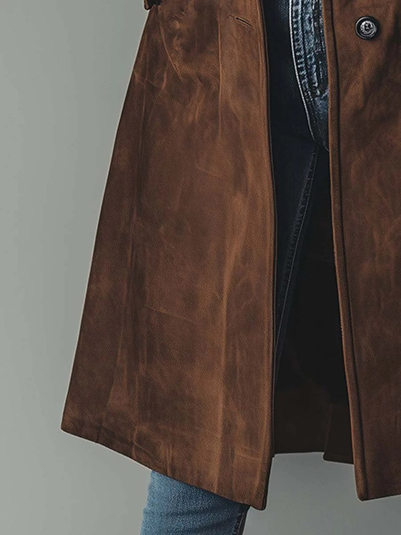 Women's vintage-cut trench coat - product photo 5