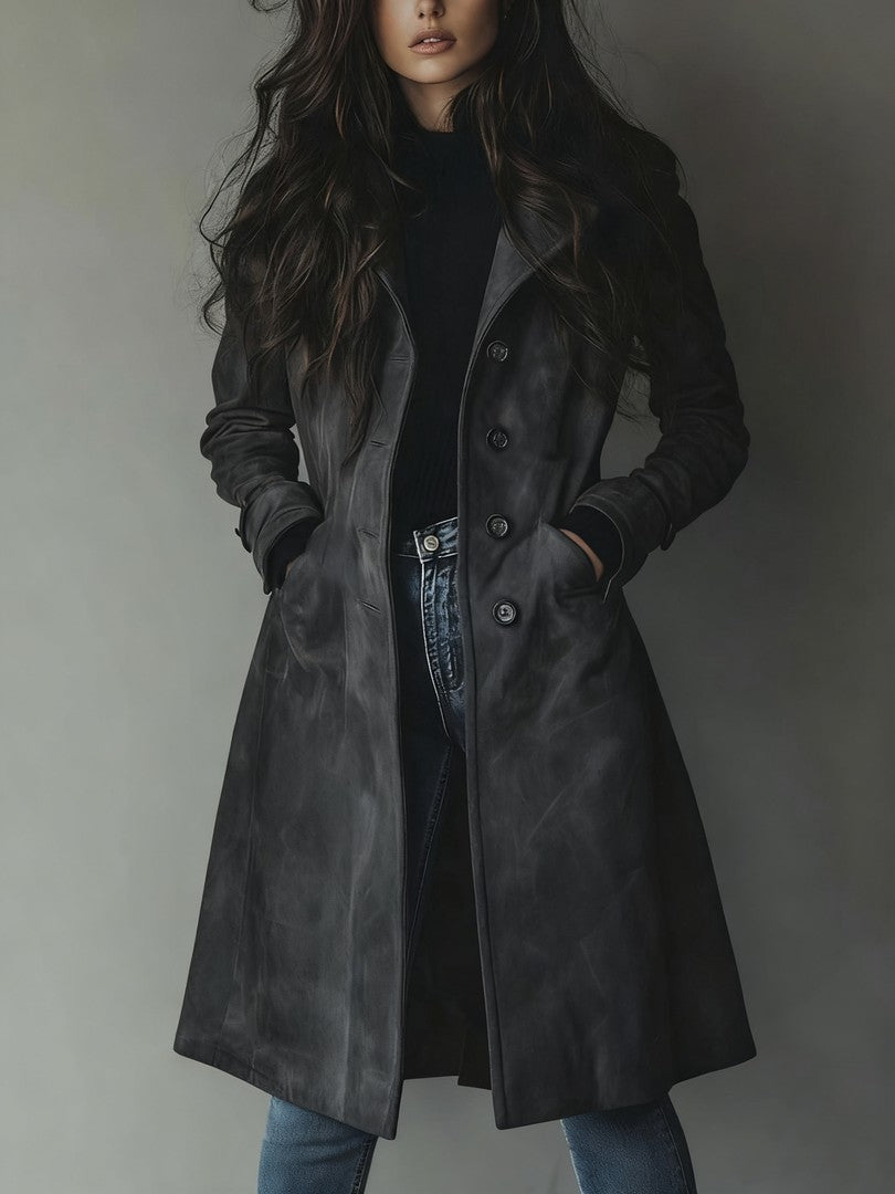 Women's vintage-cut trench coat - product photo 7