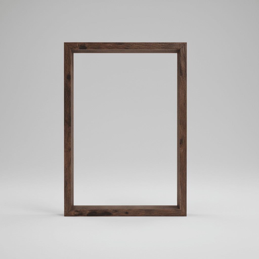Wooden baby keepsake frame holding a clay handprint behind glass - product photo 2