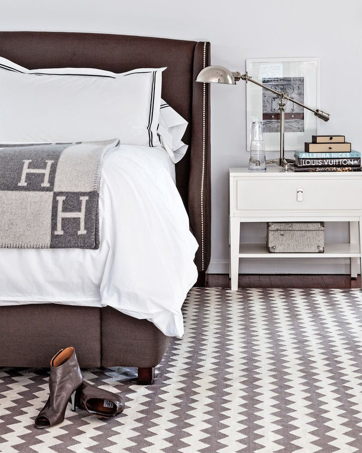 Wool and cashmere blend check blanket - product photo 11