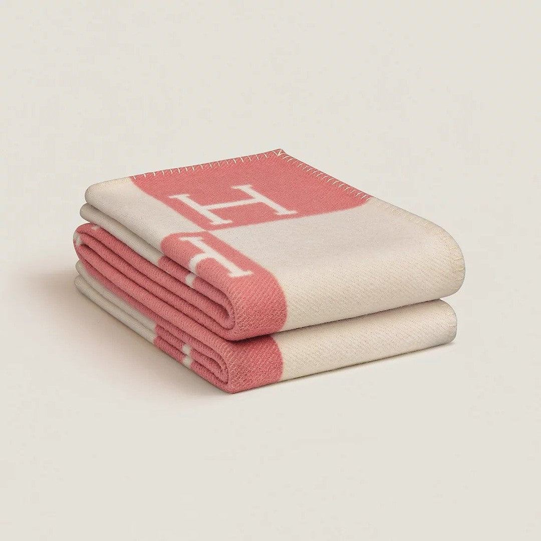 Wool and cashmere blend check blanket - product photo 4
