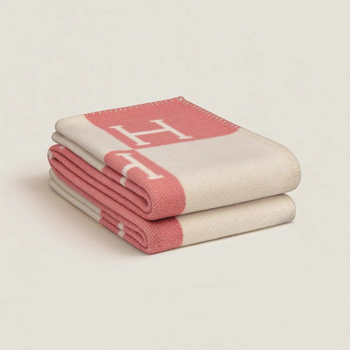 Wool and cashmere blend check blanket - product photo 4