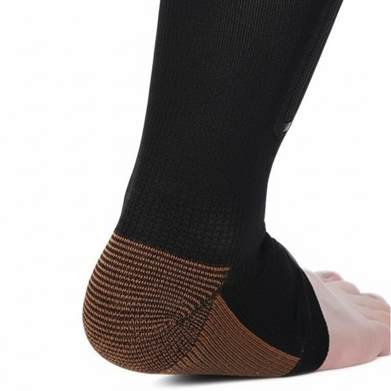 Zip-front graduated compression socks with an open toe - product photo 5